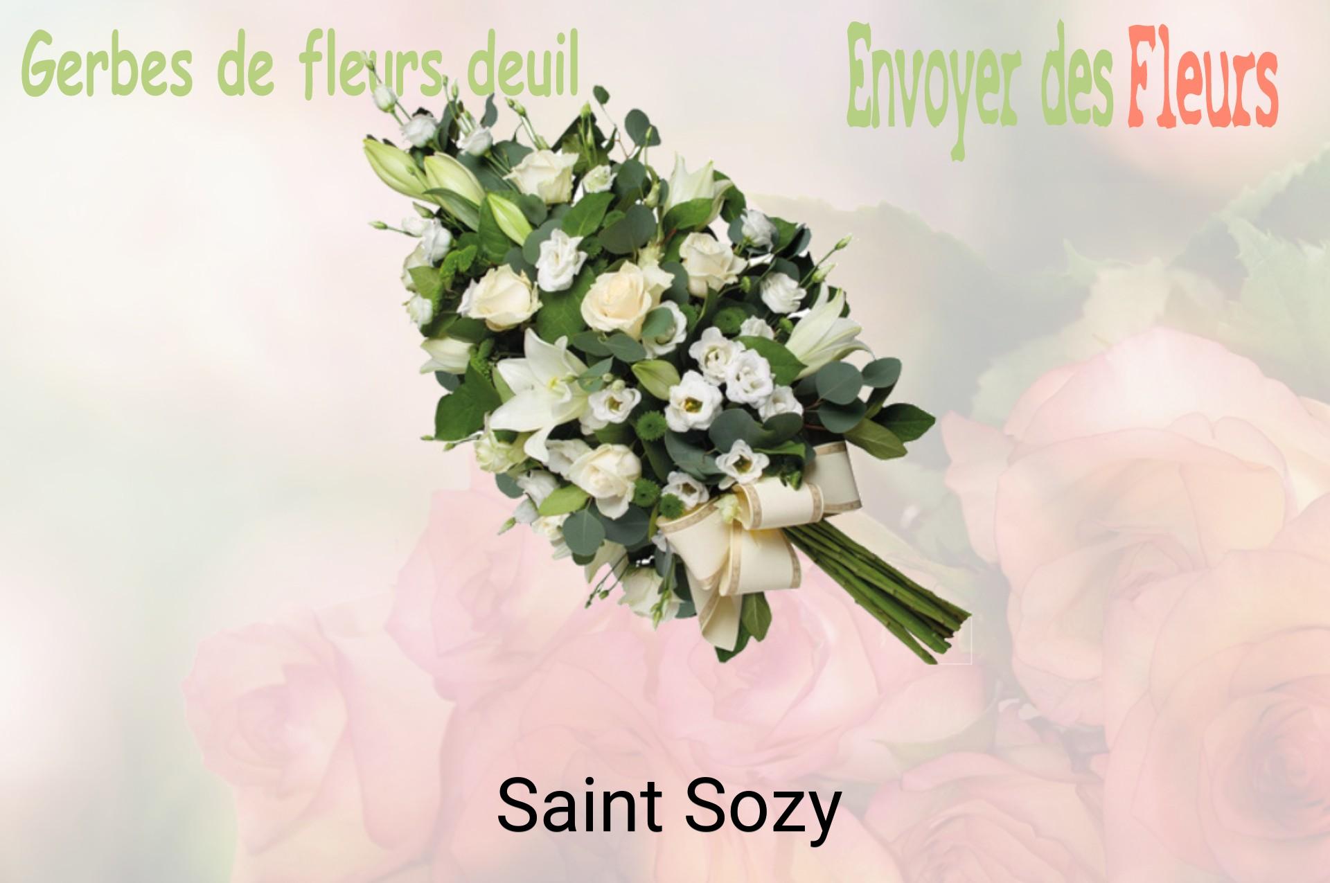 Gerbe de fleurs de deuil livrée à Saint-Sozy